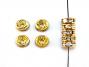 Rhinestone Gold Plated 6mm Rondelle Spacer